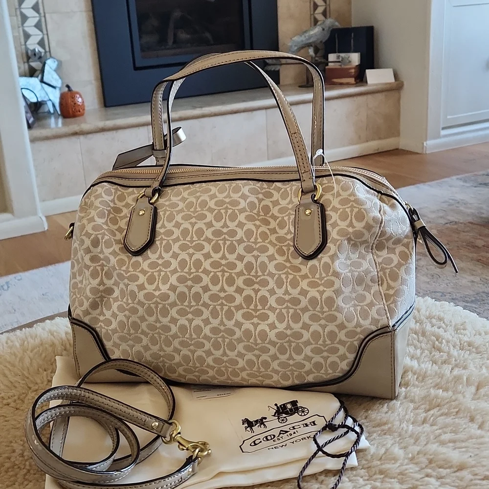 NWT Coach Pop Signature East West Satchel Bag 🤎👜💜 - Picture 8 of 16
